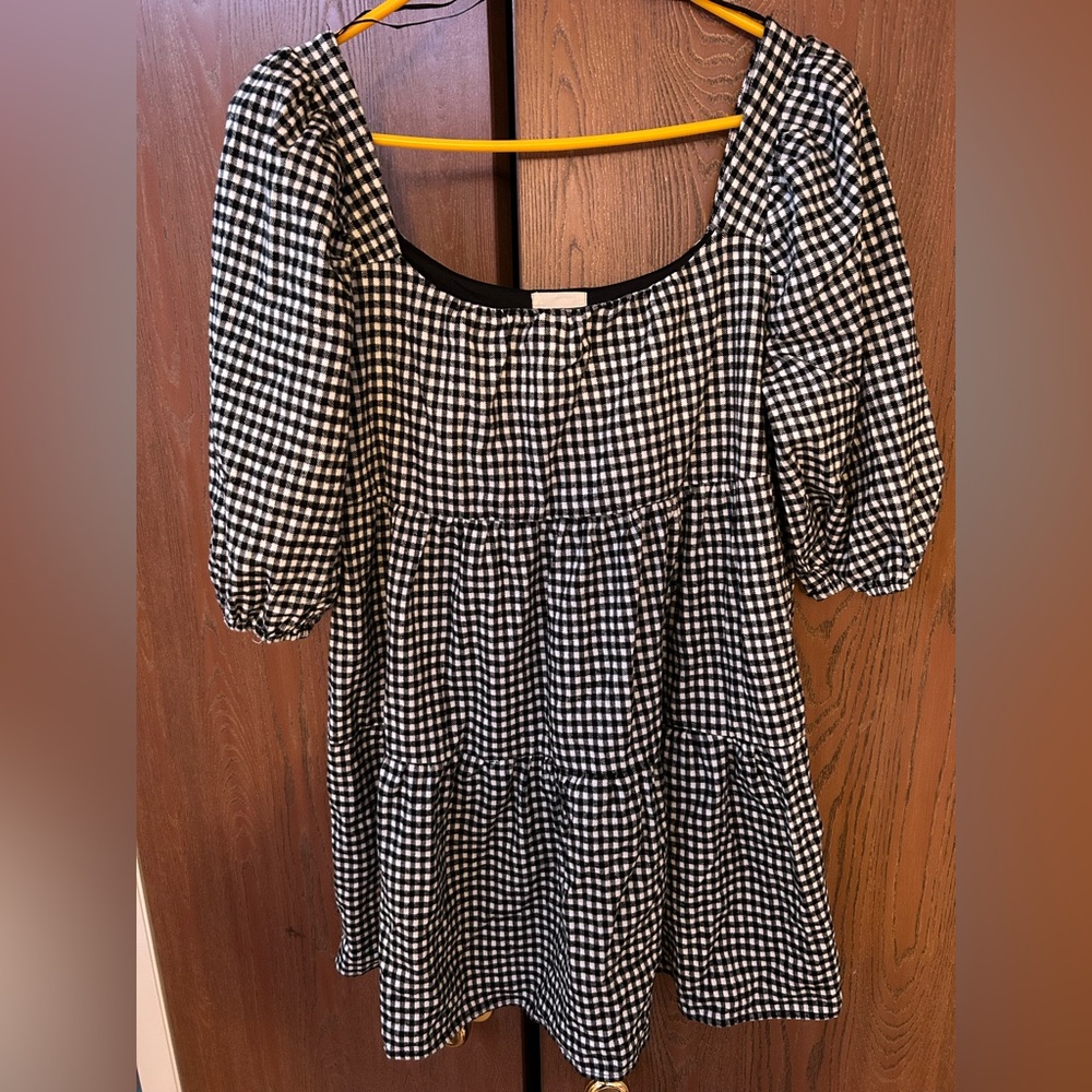 Black and White Gingham Dress